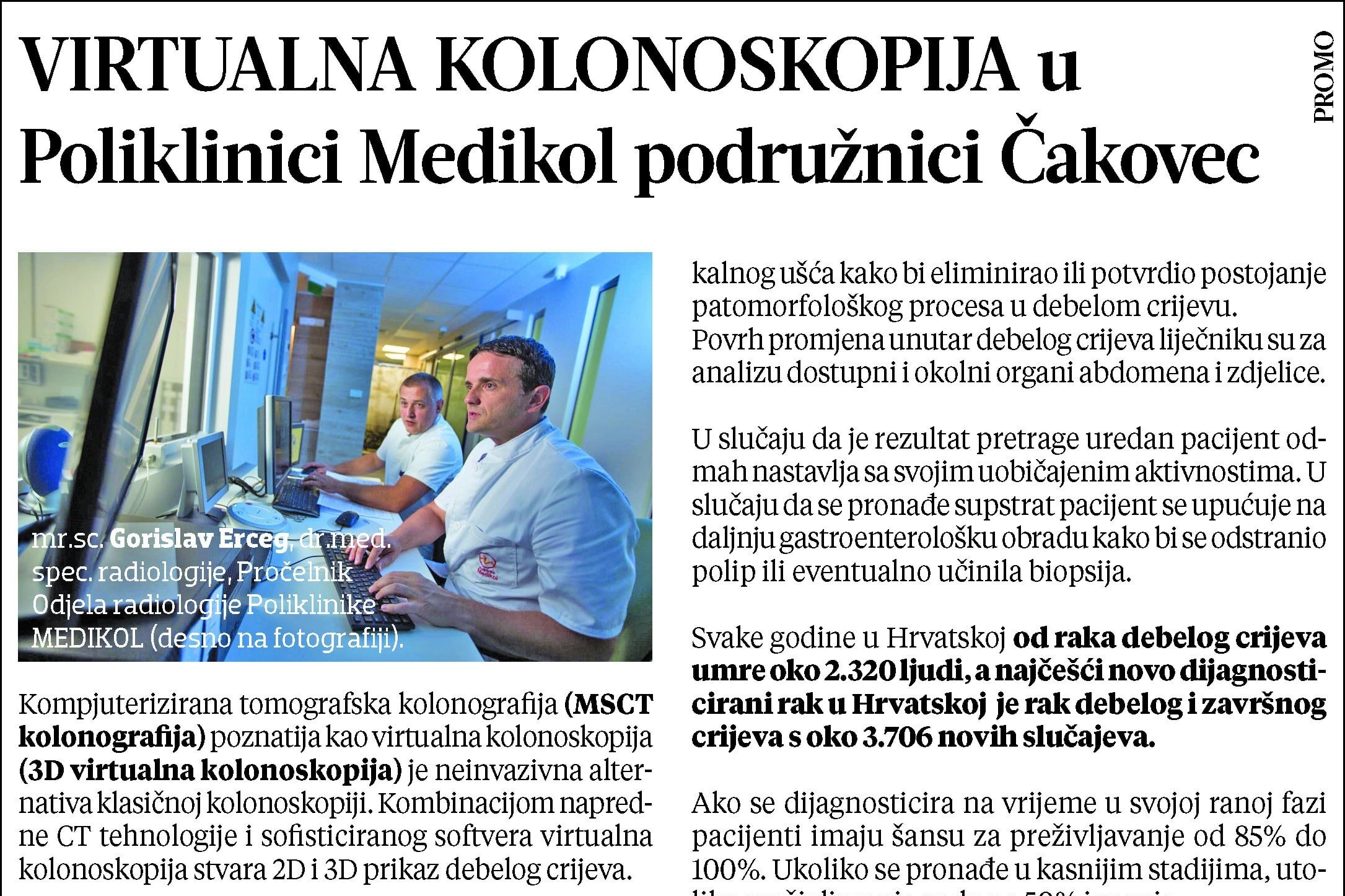 Virtualna kolonoskopija u podružnici Čakovec